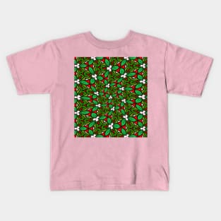 Colorful Glass Flower Pattern Kids T-Shirt